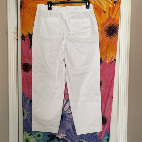 Talbots - NWT white sailor jeans - high waist, straight & crop size 10 - Picture 2 of 8